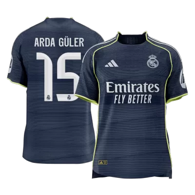 Player Version ARDA GÜLER #15 Real Madrid Away Soccer Jersey 2025/26 Navy - bestfootballkits