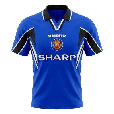 Retro 96/97 Manchester United Third Soccer Jersey Blue - bestfootballkits