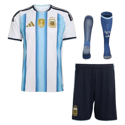 Argentina Home Soccer Jersey Kit(Jersey+Shorts+Socks) World Cup 2026 Blue&White - bestfootballkits