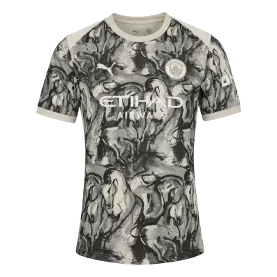 Manchester City Year of the Horse Soccer Jersey 25/26 Black&White - bestfootballkits