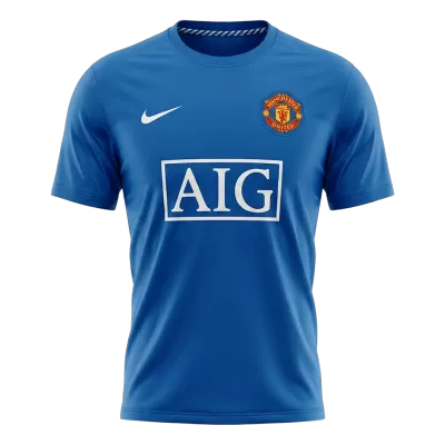 Retro 08/09 Manchester United Third Soccer Jersey Blue - bestfootballkits