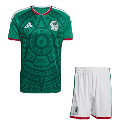 Mexico Home Soccer Jersey Kit(Jersey+Shorts) World Cup 2026 Green - bestfootballkits