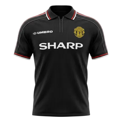 Retro 1998 Manchester United Away Soccer Jersey Black - bestfootballkits