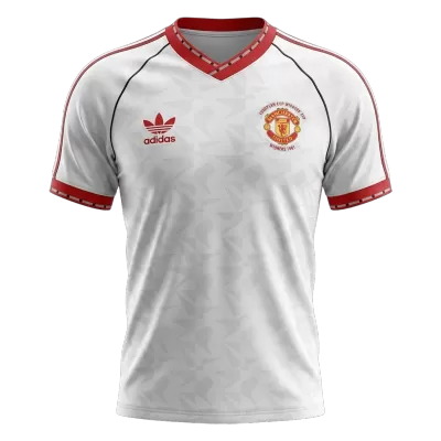 Retro 1991 Manchester United Away Soccer Jersey White - bestfootballkits