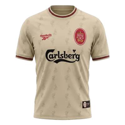 Retro 96/97 Liverpool Away Soccer Jersey Yellow - bestfootballkits