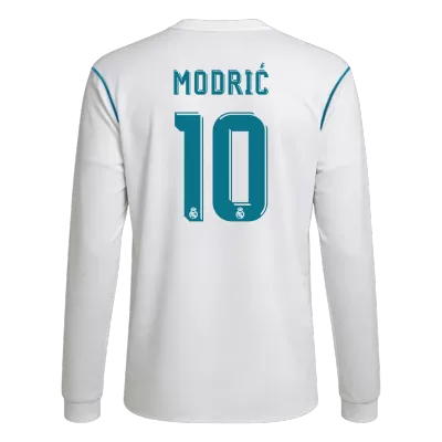MODRIĆ #10 Retro Real Madrid Shirt Home Long Sleeve 2017/18 - bestfootballkits