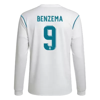 BENZEMA #9 Retro Real Madrid Shirt Home Long Sleeve 2017/18 - bestfootballkits