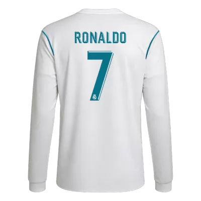 RONALDO #7 Real Madrid Classic Football Shirt Home Long Sleeve 2017/18 - bestfootballkits