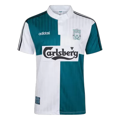 Retro 95/96 Liverpool Away Soccer Jersey Blue&White - bestfootballkits