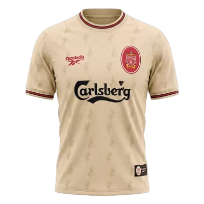 Retro 96/97 Liverpool Away Soccer Jersey Yellow - bestfootballkits