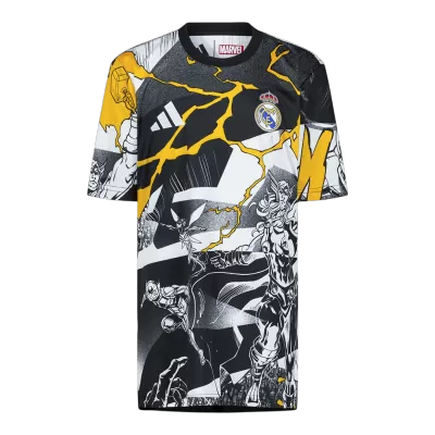 Real Madrid X Marvel Soccer Jersey 25/26 Black&White - bestfootballkits