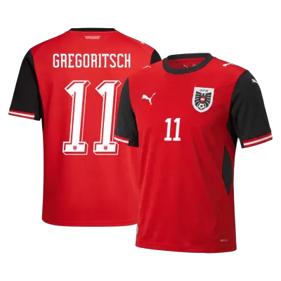 GREGORITSCH#11 Austria Home Soccer Jersey World Cup 2026 Red - bestfootballkits