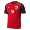 LAIMER#20 Austria Home Soccer Jersey World Cup 2026 Red - bestfootballkits
