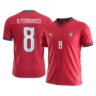 B.FERNANDES#8 Portugal Home Soccer Jersey World Cup 2026 Red - bestfootballkits