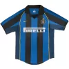 Men Retro Fan Version 2001/02 Inter Milan Home Soccer Jersey Blue&Black - bestfootballkits