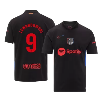 LEWANDOWSKI #9 Barcelona Shirt Away - Spotify Logo Without Text - bestfootballkits