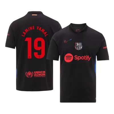 LAMINE YAMAL #19 Barcelona Shirt Away - Spotify Logo Without Text - bestfootballkits