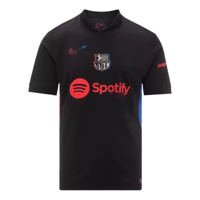 Barcelona Away Soccer Jersey - Spotify Logo Without Text - bestfootballkits
