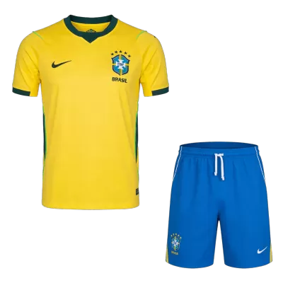 Brazil Home Soccer Jersey Kit (Jersey+Shorts) World Cup 2026 Yellow - bestfootballkits