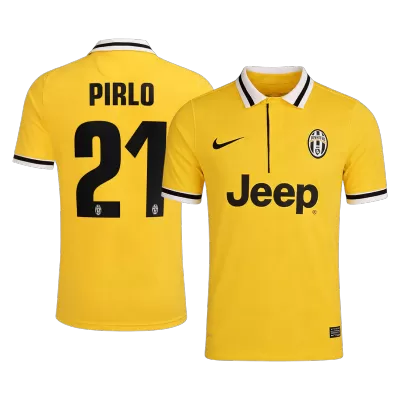 PIRLO #21 Retro Juventus Away Soccer Jersey 2013/14 Yellow - bestfootballkits