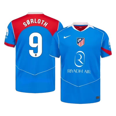 SØRLOTH #9 Atletico Madridl Third Soccer Jersey 25/26 Blue - bestfootballkits
