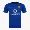 Men Retro Fan Version 02/03 Manchester United Third Soccer Jersey Blue - bestfootballkits