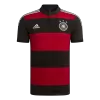 Men Retro Fan Version 2014 Germany Away Soccer Jersey Short Sleeve Black&Red - bestfootballkits