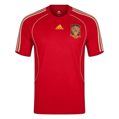 Men Retro Fan Version 2008 Spain Home Soccer Jersey Short Sleeve Red - bestfootballkits