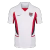 Men Retro Fan Version 2002 United States Home Soccer Jersey Short Sleeve White - bestfootballkits