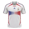 Men Retro Fan Version 2006 France Away Soccer Jersey Short Sleeve White - bestfootballkits