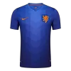 Men Retro Fan Version 2014 Netherlands Away Soccer Jersey Short Sleeve Blue - bestfootballkits
