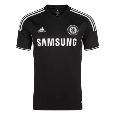Men Retro Fan Version 13/14 Chelsea Third Soccer Jersey Short Sleeve Black - bestfootballkits