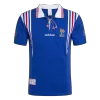 Men Retro Fan Version 1996 France Home Soccer Jersey Short Sleeve Blue - bestfootballkits
