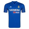Men Retro Fan Version 04/05 Real Mardid Away Soccer Jersey Short Sleeve Blue - bestfootballkits