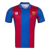 Men Retro Fan Version 80/82 Barcelona Home Soccer Jersey Short Sleeve Blue&Garnet - bestfootballkits