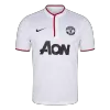 Men Retro Fan Version 13/14 Manchester United Away Soccer Jersey White - bestfootballkits