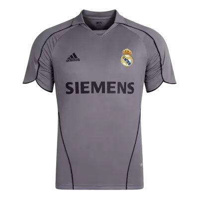 Men Retro Fan Version 05/06 Real Mardid Third Soccer Jersey Grey - bestfootballkits