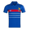 Men Retro Fan Version 1984 France Home Soccer Jersey Short Sleeve Blue - bestfootballkits