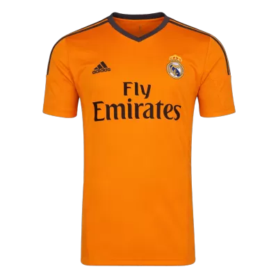Men Retro Fan Version 13/14 Real Mardid Third Soccer Jersey Orange - bestfootballkits