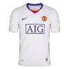 Men Retro Fan Version 08/09 Manchester United Away Soccer Jersey White - bestfootballkits