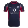 Men Retro Fan Version 00/01 Manchester United Third Soccer Jersey Navy - bestfootballkits