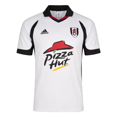 Men Retro Fan Version 01/02 Fulham Home Soccer Jersey White - bestfootballkits