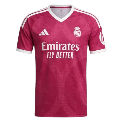 Men Fan 26/27 Real Mardid Third Soccer Jersey Short Sleeve Red - bestfootballkits