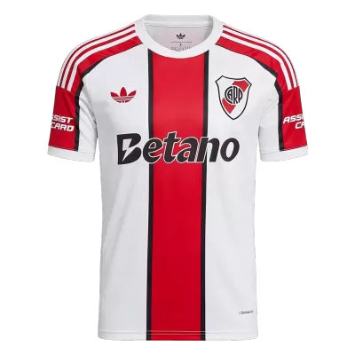 Men Fan 26/27 River Plate Away Soccer Jersey Short Sleeve White - bestfootballkits