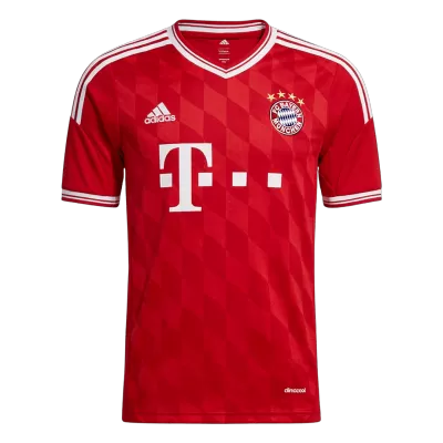 Men Retro Fan Version 13/14 Bayern Munich Home Soccer Jersey Short Sleeve Red - bestfootballkits