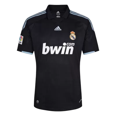 Men Retro Fan Version 09/10 Real Mardid Away Soccer Jersey Black - bestfootballkits