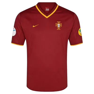 Men Retro Fan Version 2000 Portugal Home Soccer Jersey Red - bestfootballkits