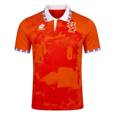 Men Retro Fan Version 1996 Netherlands Home Soccer Jersey Orange - bestfootballkits