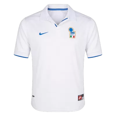 Men Retro Fan Version 1998 Italy Away Soccer Jersey White - bestfootballkits
