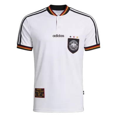 Men Retro Fan Version 1996 Germany Home Soccer Jersey White - bestfootballkits